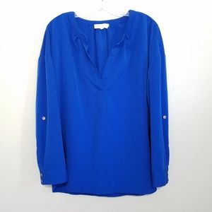Two by Vince Camuto Blue Long Sleeve Blouse